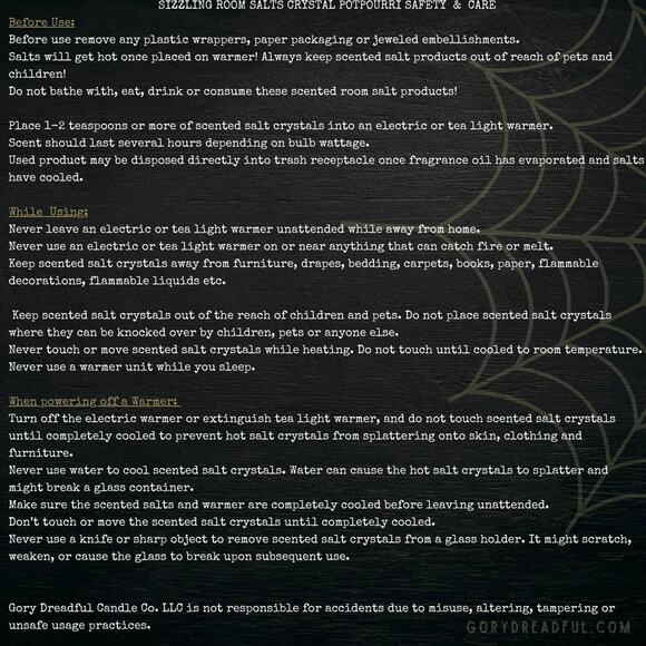 Autumn Halloween Collection Discovery Set Sizzling Room Salt Crystal Potpourri - Picture 10 of 10